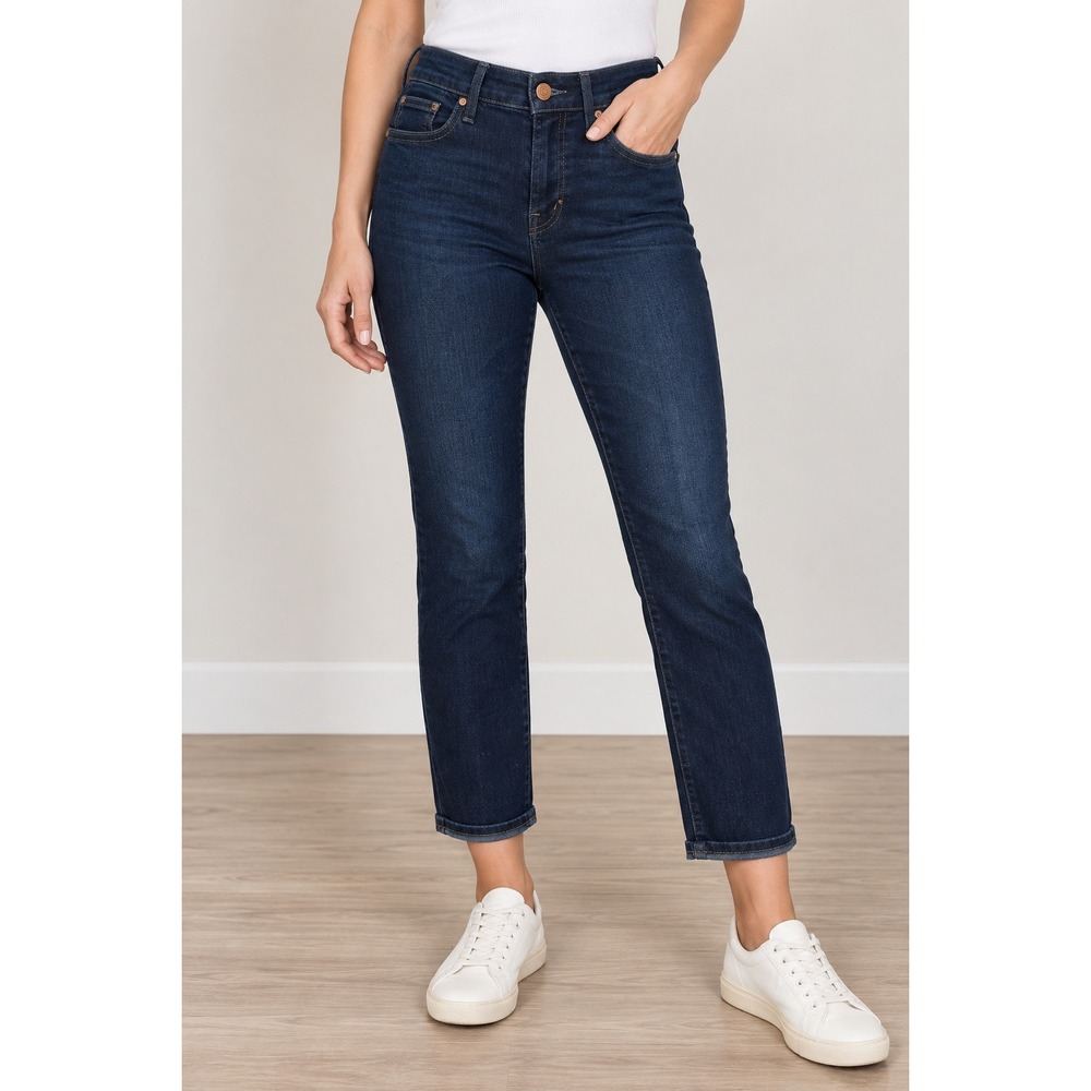 Mother Jeans Women's 27 The Rascal Cuff Meet Me at Midnight Dark Wash